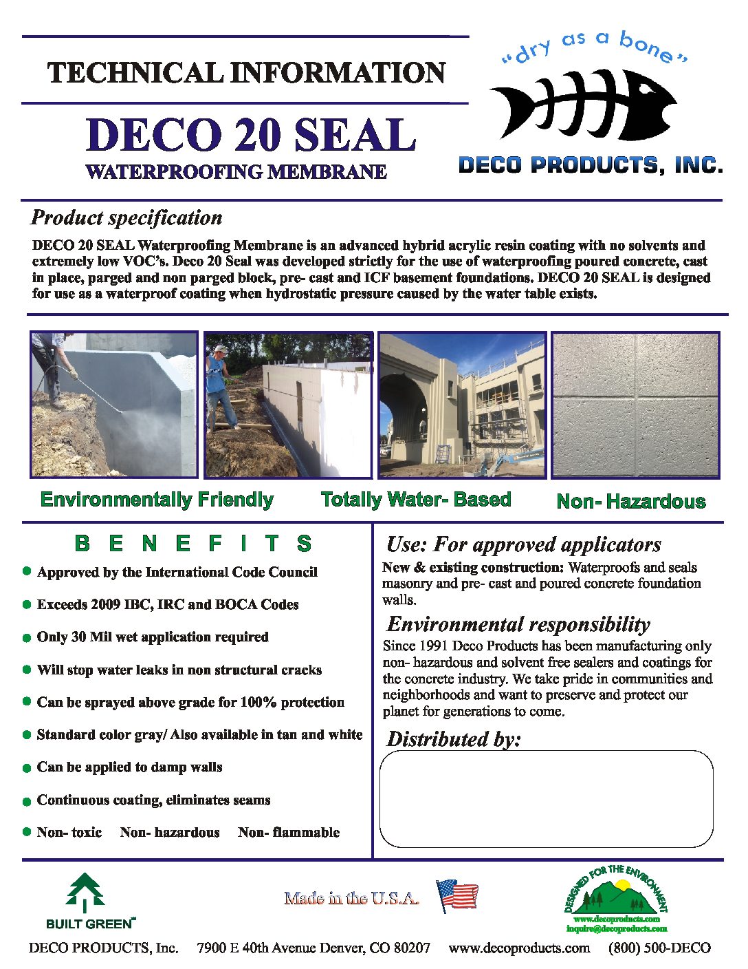 Deco 20 Seal 2016 | Deco Products